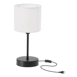 BETA lampka stołowa czarny 1x40W E14 abażur biały matowy