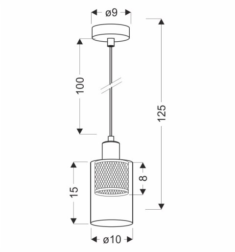 CABI lampa wisząca czarny +złoty 1x40W E14 klosz bursztynowy