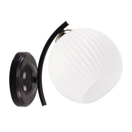 CALMO lampa kinkiet brunatny+złoty 1x40W E27 klosz biały