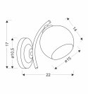 CALMO lampa kinkiet brunatny+złoty 1x40W E27 klosz biały