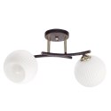 CALMO lampa sufitowa brunatny+złoty 2x40W E27 klosz biały