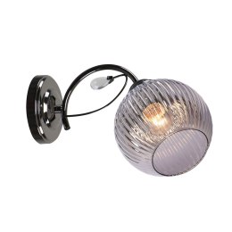 CROMAT lampa kinkiet czarny perłowy 1x40W E27 klosz grafitowy