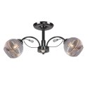 CROMAT lampa sufitowa czarny perłowy 2x40W E27 klosz grafitowy