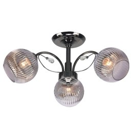 CROMAT lampa sufitowa czarny perłowy 3x40W E27 klosz grafitowy