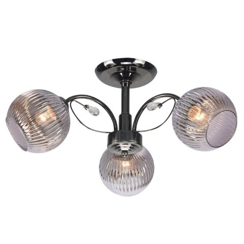 CROMAT lampa sufitowa czarny perłowy 3x40W E27 klosz grafitowy