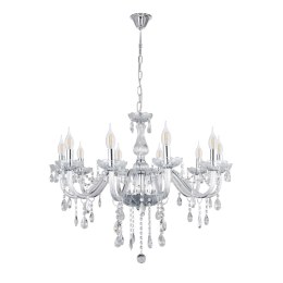Cristallo lampa wisząca chromowy 10x40W E14 transparentny
