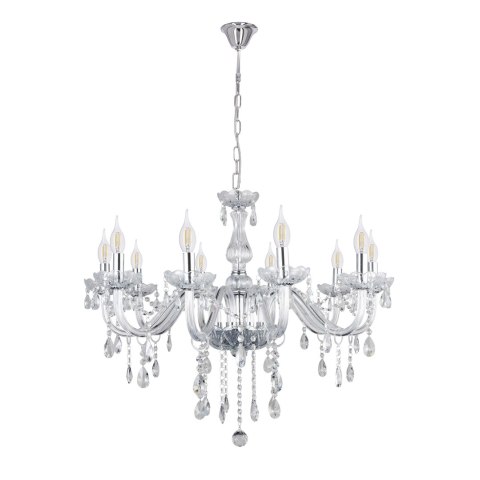 Cristallo lampa wisząca chromowy 10x40W E14 transparentny