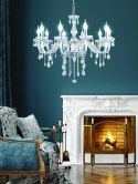 Cristallo lampa wisząca chromowy 10x40W E14 transparentny