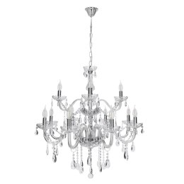 Cristallo lampa wisząca chromowy 12x40W E14 transparentny