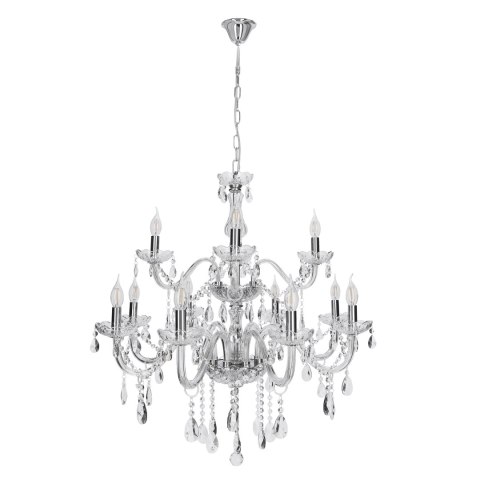 Cristallo lampa wisząca chromowy 12x40W E14 transparentny