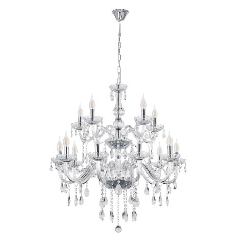 Cristallo lampa wisząca chromowy 15x40W E14 transparentny