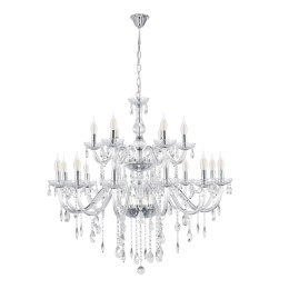 Cristallo lampa wisząca chromowy 18x40W E14 transparentny