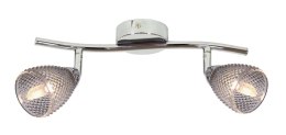 ESTELLO lampa sufitowa listwa chromowy 2x40W G9 klosz dymiony