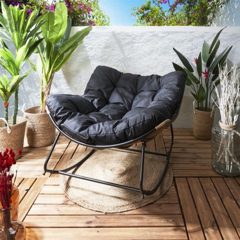 Fotel ogrodowy Tulum czarny