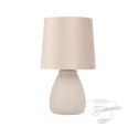 LILU lampka stołowa ceramiczna beżowa 1x40W E14 abażur beżowy