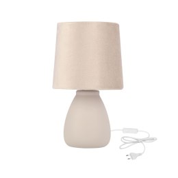 LILU lampka stołowa ceramiczna beżowa 1x40W E14 abażur beżowy