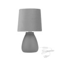 LILU lampka stołowa ceramiczna grafitowa 1x40W E14 abażur grafitowy