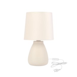 LILU lampka stołowa ceramiczna kremowa 1x40W E14 abażur kremowy