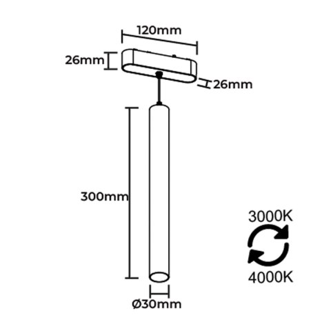 Reflektor Magnetic Slim Flow 8W CCT biały