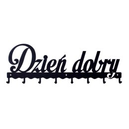 Wieszak ścienny Dzień dobry 01 czarny ( Rozmiar: uniwersalny )