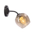 BREEZE lampa kinkiet czarny 1x40W E27 klosz bursztynowy