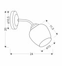 BREEZE lampa kinkiet czarny 1x40W E27 klosz bursztynowy