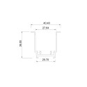 Szyna podtynkowa 2 m Magnetic Slim biała