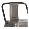 Hoker D2.DESIGN Paris Back 75 cm metalowy srebrny z oparciem, insp. Tolix ( Rozmiar: uniwersalny )