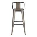 Hoker D2.DESIGN Paris Back 75 cm metalowy srebrny z oparciem, insp. Tolix ( Rozmiar: uniwersalny )
