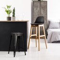 Hoker Paris 66cm czarny inspirowany Tolix ( Rozmiar: uniwersalny )