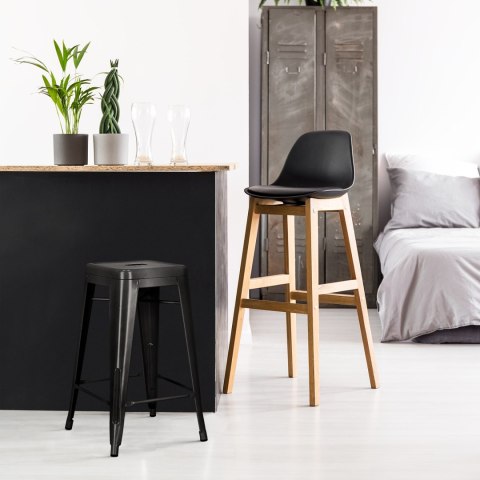 Hoker Paris 66cm czarny inspirowany Tolix ( Rozmiar: uniwersalny )
