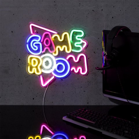 Lampka dekoracyjna LED neonowa na ścianę lub stołowa z motywem napisu, nowoczesna lampa ozdobna ( Rozmiar: uniwersalny )