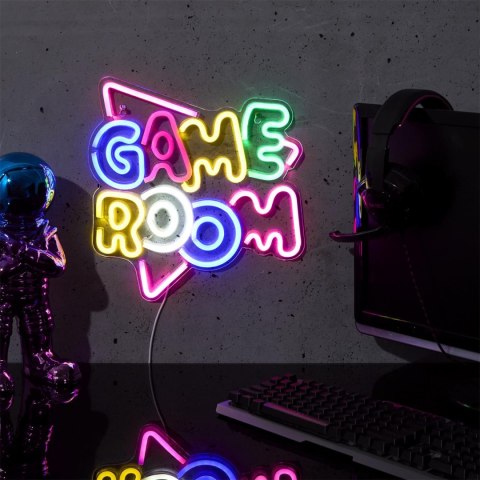 Lampka dekoracyjna LED neonowa na ścianę lub stołowa z motywem napisu, nowoczesna lampa ozdobna ( Rozmiar: uniwersalny )