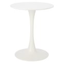 Stół okrągły Simplet Skinny White MDF metal biały 60 cm na 1 nodze ( Rozmiar: uniwersalny )