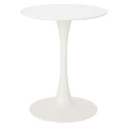 Stół okrągły Simplet Skinny White MDF metal biały 60 cm na 1 nodze ( Rozmiar: uniwersalny )