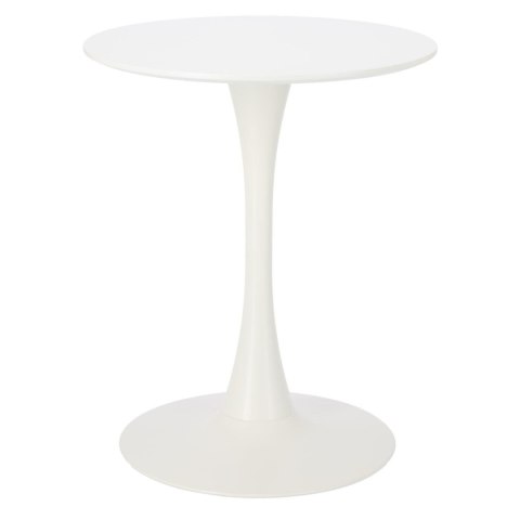 Stół okrągły Simplet Skinny White MDF metal biały 60 cm na 1 nodze ( Rozmiar: uniwersalny )
