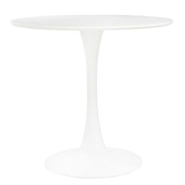 Stół okrągły Simplet Skinny White MDF metal biały 80 cm na 1 nodze ( Rozmiar: uniwersalny )