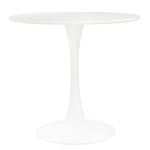 Stół okrągły Simplet Skinny White MDF metal biały 80 cm na 1 nodze ( Rozmiar: uniwersalny )