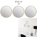 Zestaw 3 luster Toronto złotych, okrągłych 26cm ( Rozmiar: uniwersalny )