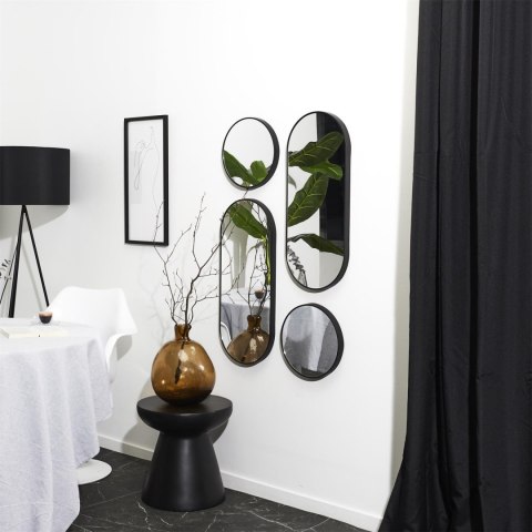 Zestaw 4 luster Deco Round czarny ( Rozmiar: uniwersalny )