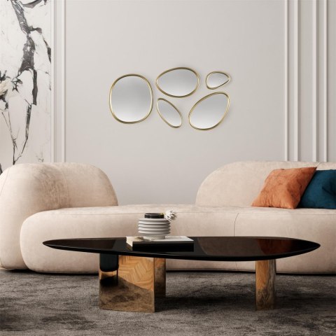 Zestaw 5 luster Organic Shape złote ( Rozmiar: uniwersalny )