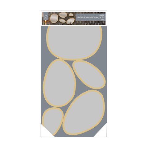 Zestaw 5 luster Organic Shape złote ( Rozmiar: uniwersalny )