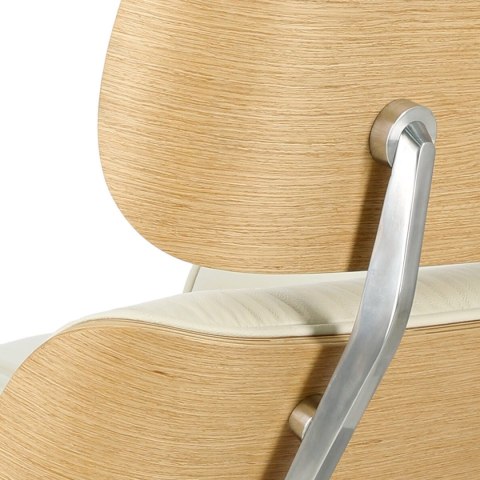 Fotel Vip biały/natural oak/srebrna baza ( Rozmiar: uniwersalny )