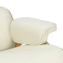 Fotel Vip biały/natural oak/srebrna baza ( Rozmiar: uniwersalny )