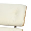 Fotel Vip biały/walnut/srebrna baza TP ( Rozmiar: uniwersalny )