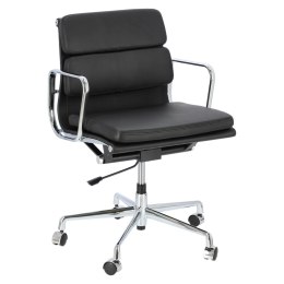 Fotel biurowy CH2171T czarna skóra chrom ( Rozmiar: uniwersalny )