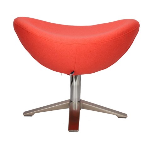 Podnóżek obrotowy Jajo Soft D2.DESIGN tapicerowany koralowy do salonu inspirowany Egg ( Rozmiar: uniwersalny )