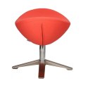 Podnóżek obrotowy Jajo Soft D2.DESIGN tapicerowany koralowy do salonu inspirowany Egg ( Rozmiar: uniwersalny )
