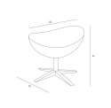 Podnóżek obrotowy Jajo Soft D2.DESIGN tapicerowany koralowy do salonu inspirowany Egg ( Rozmiar: uniwersalny )