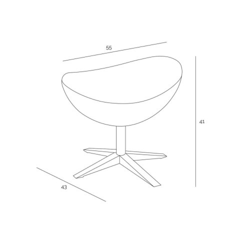 Podnóżek obrotowy Jajo Soft D2.DESIGN tapicerowany koralowy do salonu inspirowany Egg ( Rozmiar: uniwersalny )